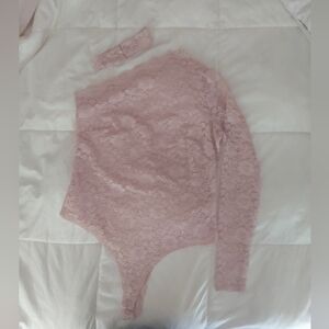 NWOT 🔥 Lace Off Shoulder Lace Thong Bodysuit Women's Plus Size 1XL